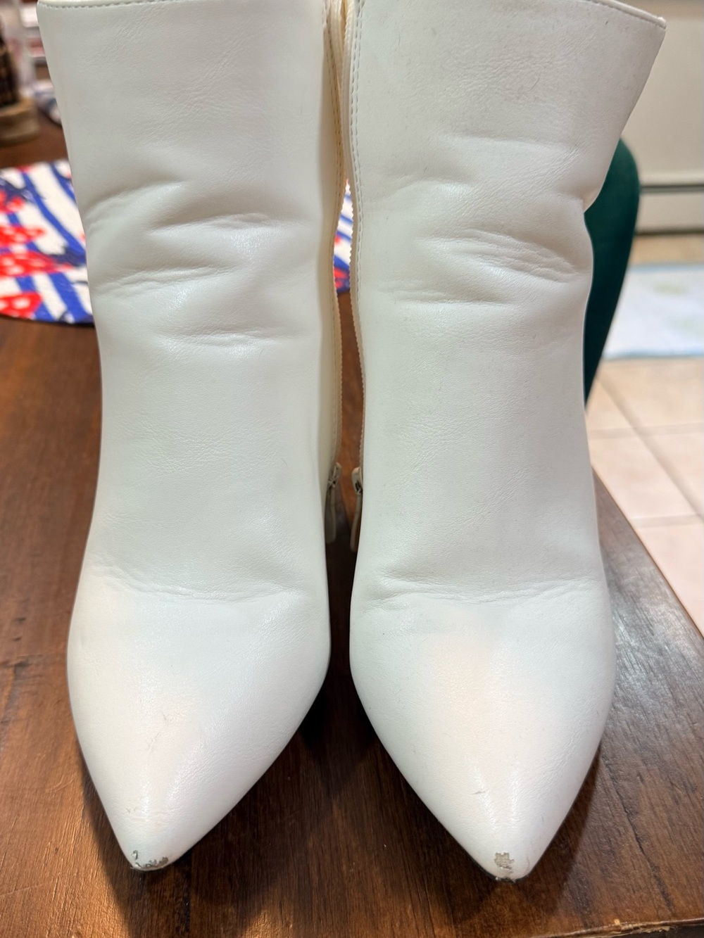 Dream Pairs White Pointed Toe Ankle Boots